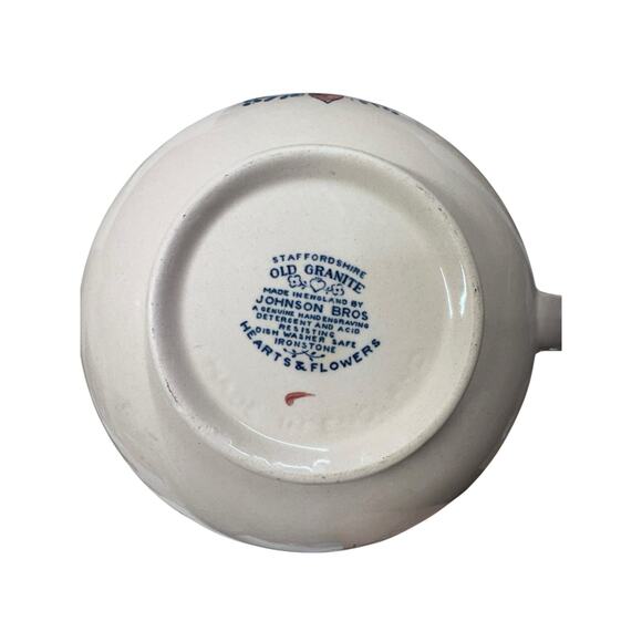 VTG. Johnson Bros Staffordshire Old Granite Ironstone Hearts and Flowers Teapot‎ - Picture 15 of 15